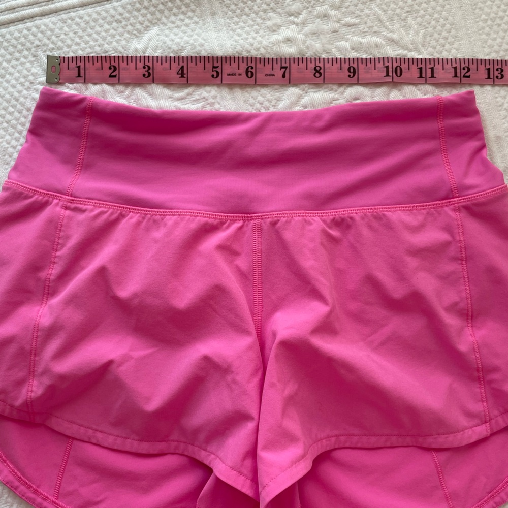 Lululemon Speed Up Mid-Rise Shorts 4" Athletic Size 2 Sonic Pink - Picture 7 of 9